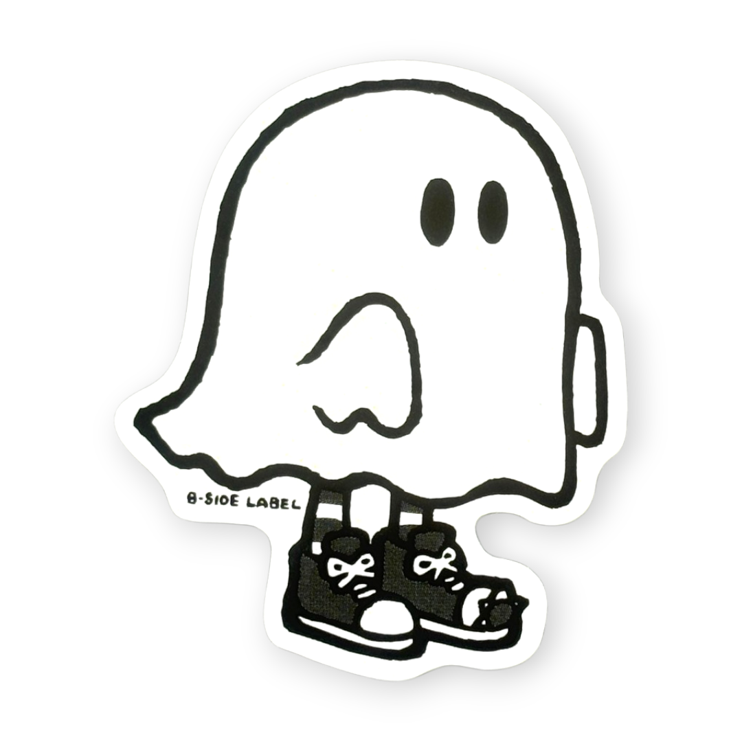 Cute Baby Ghost ✦ B-Side Label Sticker — verified original photograph, current PhotoRoom main template with adjusted border and shadow clearance
