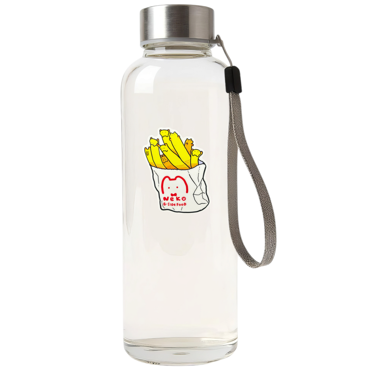 Kitten French Fries sticker on bottle — Shopify PhotoRoom template, verified original photograph