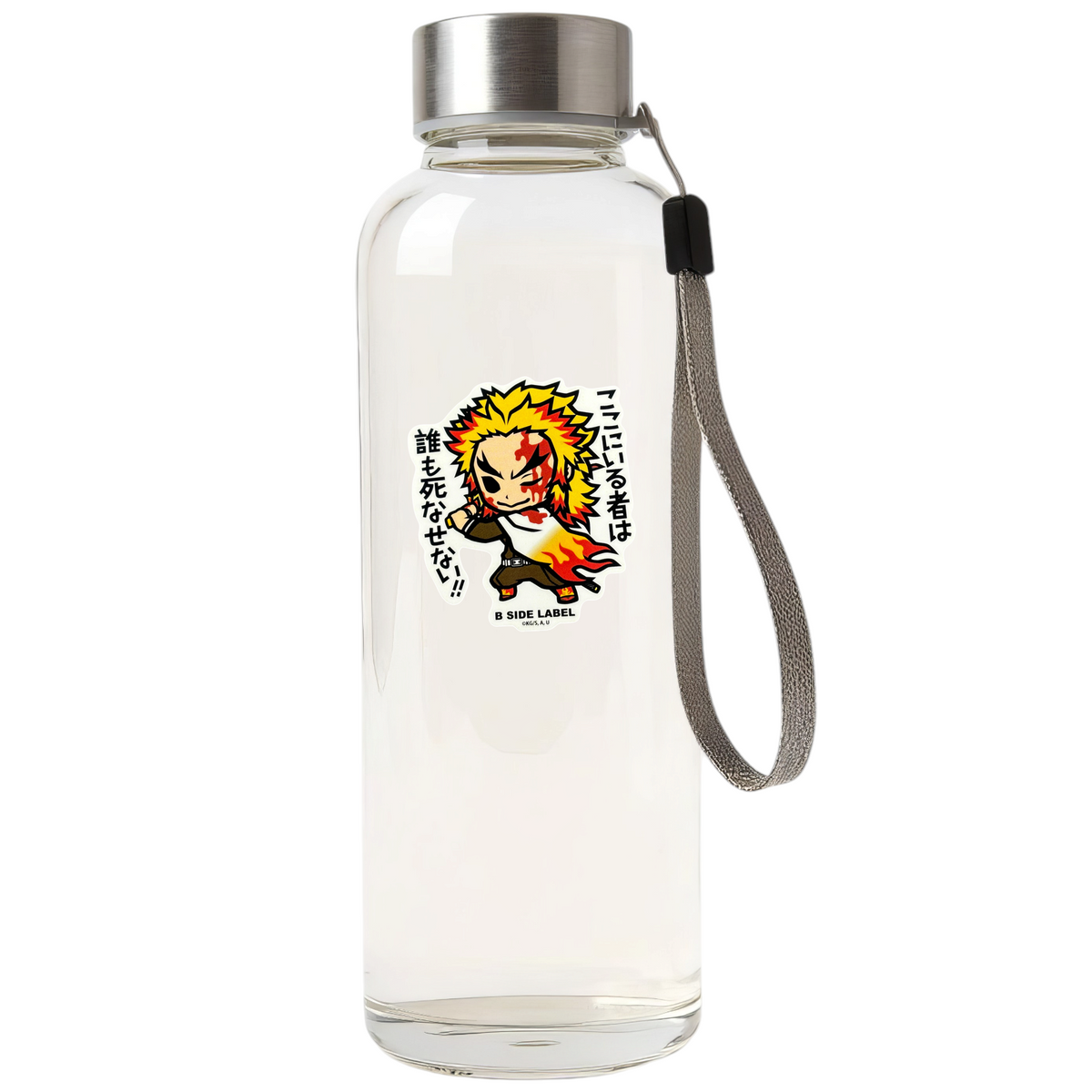Demon Slayer - Kyojuro Rengoku 1 ✦ B-Side Label Sticker — bottle scene using the Shopify PhotoRoom template and original photograph