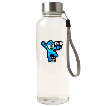 Mega Man Rockman 8-Bit ✦ B-Side Label Sticker — bottle scene using the Shopify PhotoRoom template and original photograph