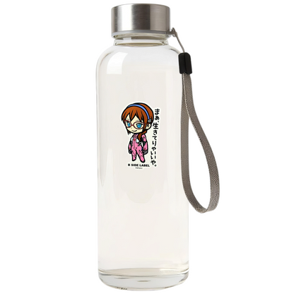 Evangelion Makinami Mari ✦ B-Side Label Sticker — bottle scene using the Shopify PhotoRoom template and original photograph