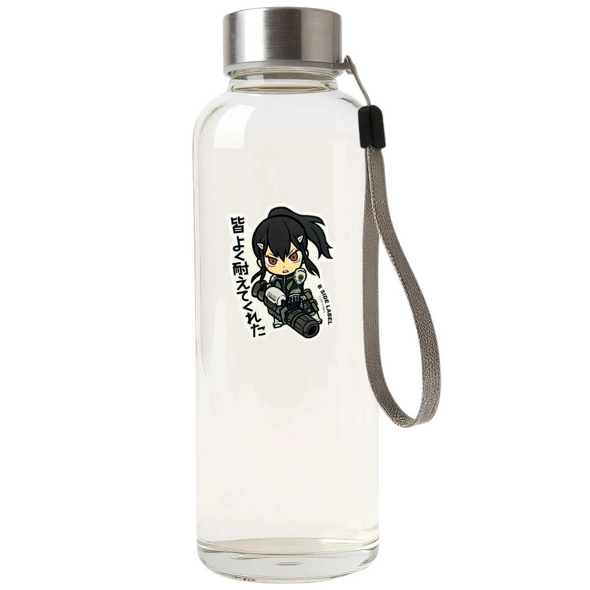 Kaiju No. 8 Ashirou Mina ✦ B-Side Label Sticker — bottle scene using the Shopify PhotoRoom template and original photograph