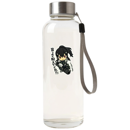 Kaiju No. 8 Ashirou Mina ✦ B-Side Label Sticker — bottle scene using the Shopify PhotoRoom template and original photograph