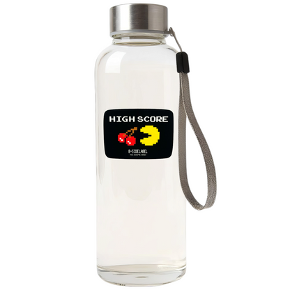 Pac Man High Score ✦ B-Side Label Sticker on bottle — Shopify Medium template, original photograph, mask corrected in PhotoRoom