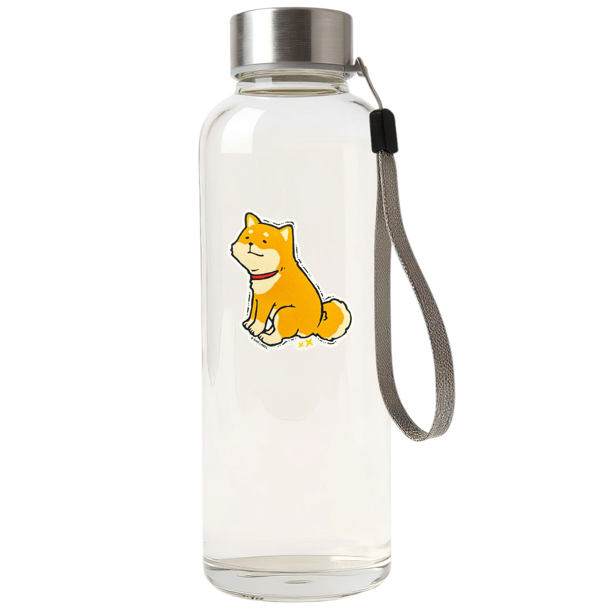 Cute Poopy Shiba Inu ✦ B-Side Label Sticker — bottle scene using the Shopify PhotoRoom template and original photograph