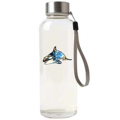 Colorful Orca Killer Whale ✦ B-Side Label Sticker — bottle scene using the Shopify PhotoRoom template and original photograph
