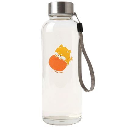 Fluffy Shiba Inu Puppy ✦ B-Side Label Sticker — bottle scene using the Shopify PhotoRoom template and original photograph