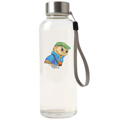 Cute Owl Camper ✦ B-Side Label Sticker — bottle scene using the Shopify PhotoRoom template and original photograph