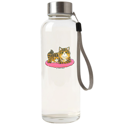 Cute Mommy and Kitten ✦ B-Side Label Sticker — bottle scene using the Shopify PhotoRoom template and original photograph