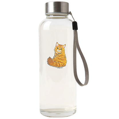Cute Cat Looking Back ✦ B-Side Label Sticker — bottle scene using the Shopify PhotoRoom template and original photograph