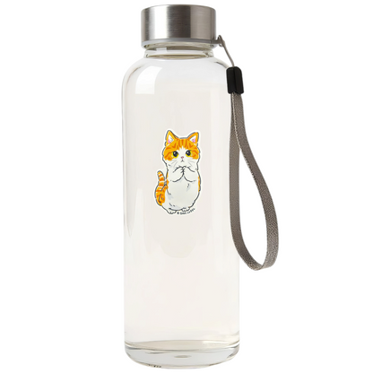 Brown Begging Kitten ✦ B-Side Label Sticker — bottle scene using the Shopify PhotoRoom template and visually verified original photograph