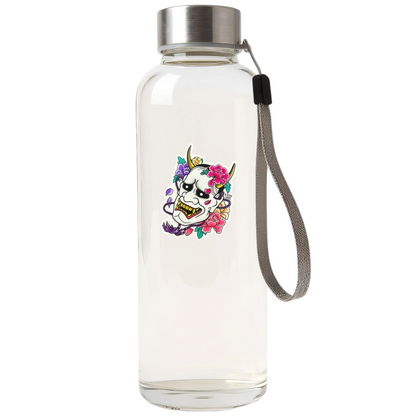 Hannya Mask Demon ✦ B-Side Label Sticker — bottle scene using the Shopify PhotoRoom template and original photograph