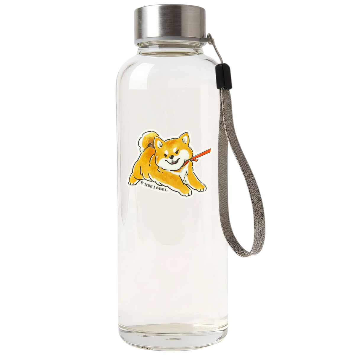 Cute Dog Refusing ✦ B-Side Label Sticker — bottle scene using the Shopify PhotoRoom template and original photograph