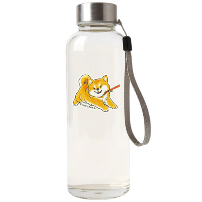 Cute Dog Refusing ✦ B-Side Label Sticker — bottle scene using the Shopify PhotoRoom template and original photograph