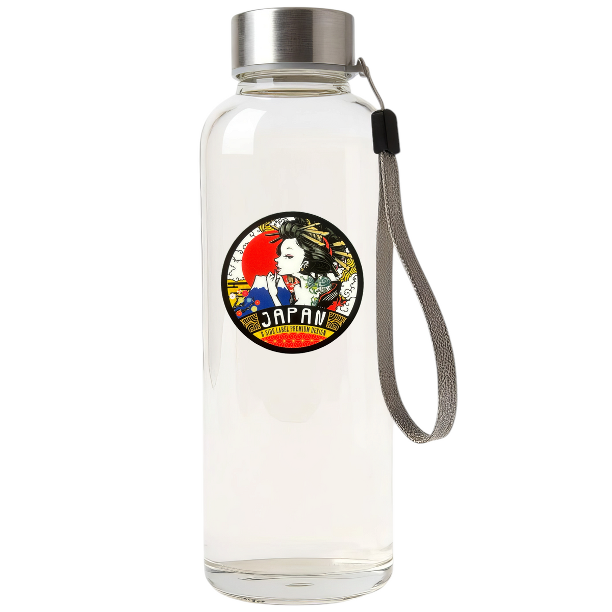 Oiran Geisha ✦ B-Side Label Sticker on bottle — Shopify Medium template, original photograph