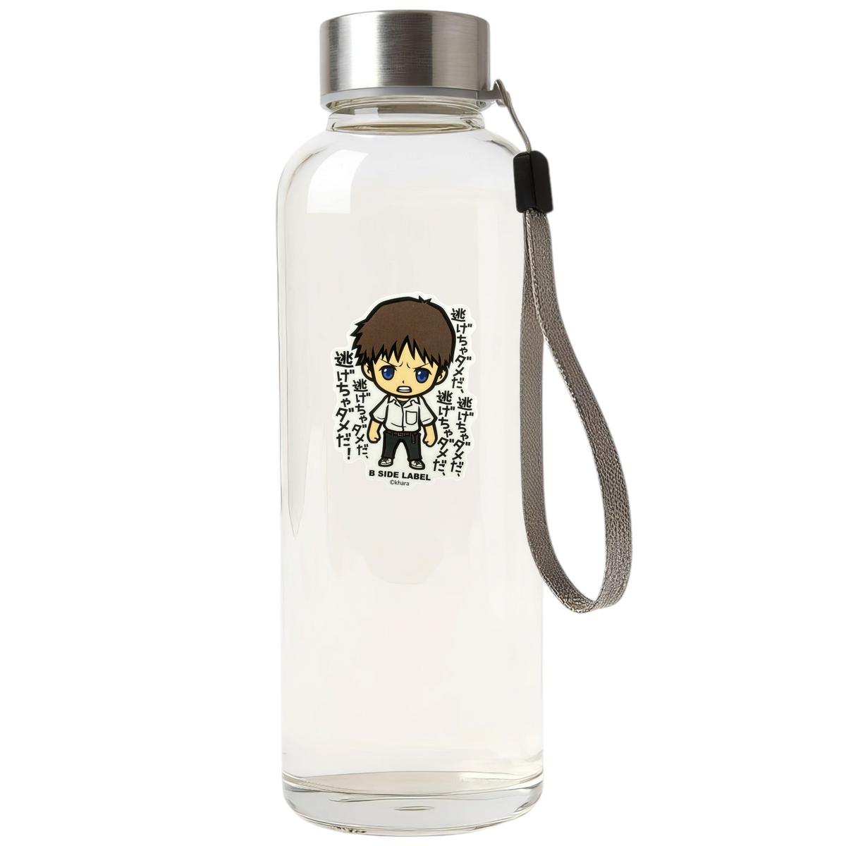 Evangelion Ikari Shinji 2 ✦ B-Side Label Sticker — bottle scene using the Shopify PhotoRoom template and original photograph