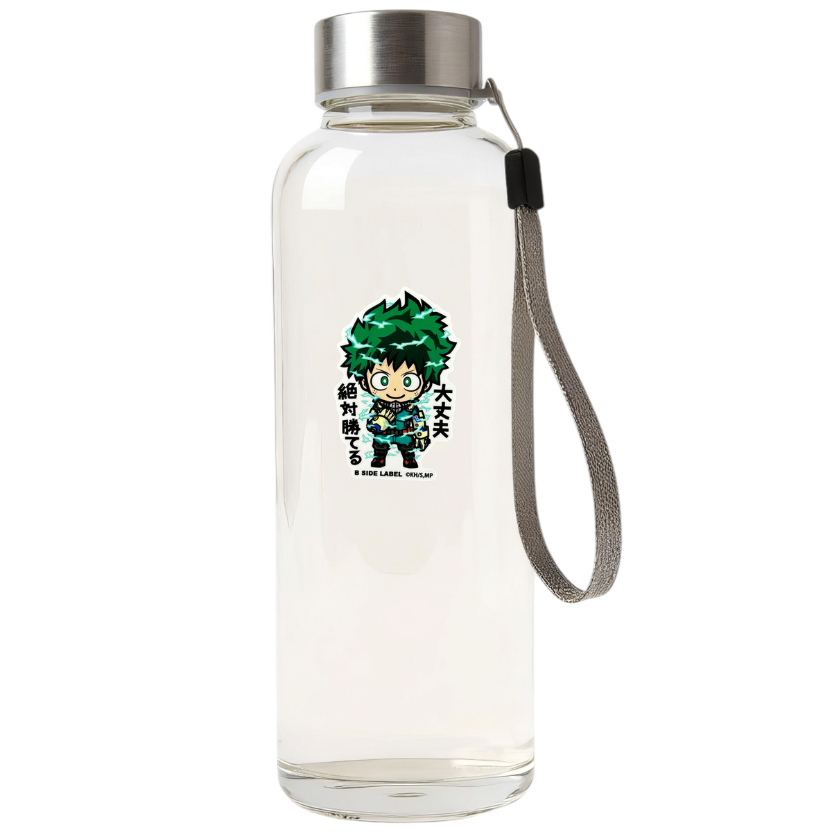 My Hero Academia Izuku Midoriya ✦ B-Side Label Sticker — bottle scene using the Shopify PhotoRoom template and original photograph