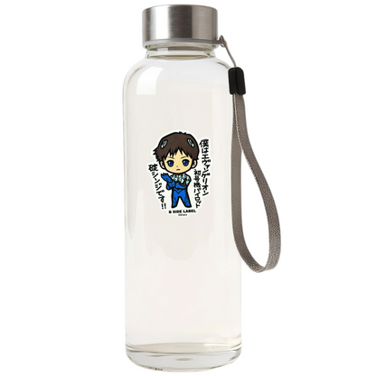 Evangelion Ikari Shinji ✦ B-Side Label Sticker — bottle scene using the Shopify PhotoRoom template and original photograph