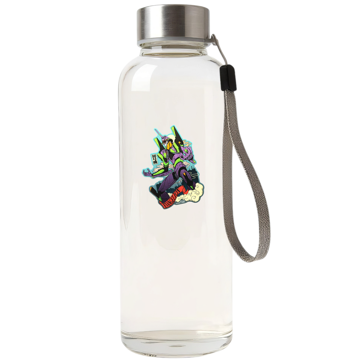 Evangelion Eva Unit 01 ✦ B-Side Label Sticker — bottle scene using the Shopify PhotoRoom template and original photograph