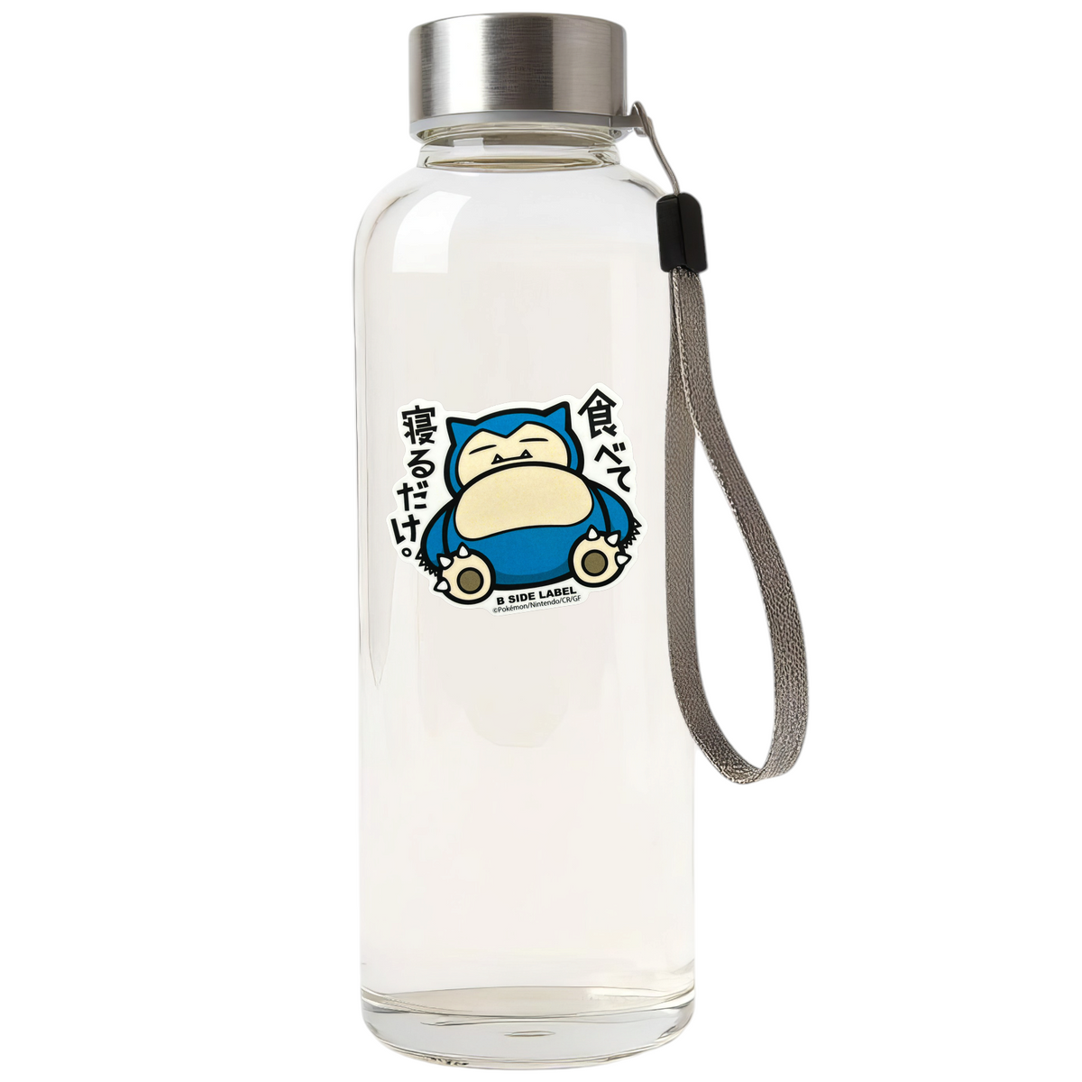 Pokémon Snorlax ✦ B-Side Label Sticker — bottle scene using the Shopify PhotoRoom template and original photograph