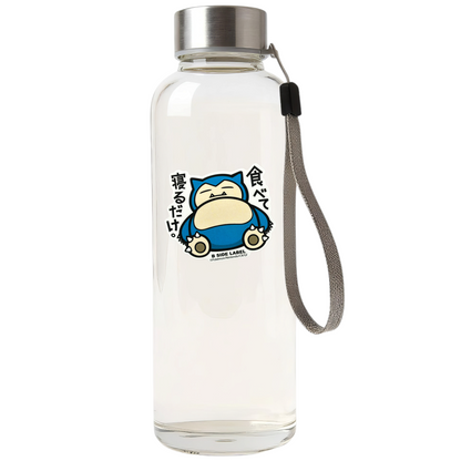 Pokémon Snorlax ✦ B-Side Label Sticker — bottle scene using the Shopify PhotoRoom template and original photograph