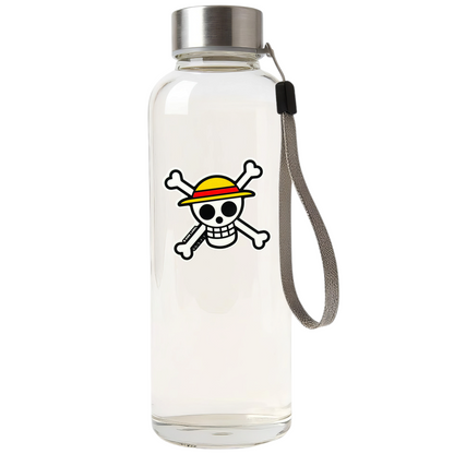 One Piece Pirate Flag ✦ B-Side Label Sticker — bottle scene using the Shopify PhotoRoom template and original photograph