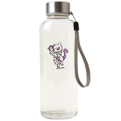 Pokémon Mewtwo ✦ B-Side Label Sticker — bottle scene using the Shopify PhotoRoom template and original photograph