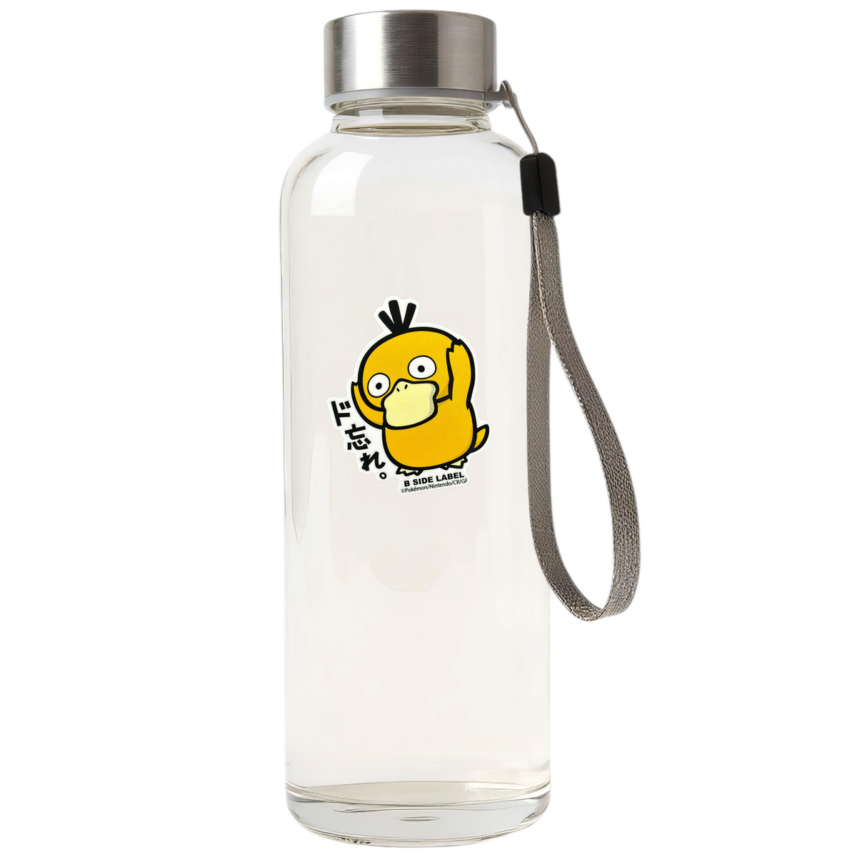 Pokémon Psyduck ✦ B-Side Label Sticker — bottle scene using the Shopify PhotoRoom template and original photograph