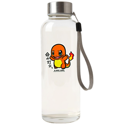 Pokémon Charmander ✦ B-Side Label Sticker — bottle scene using the Shopify PhotoRoom template and original photograph