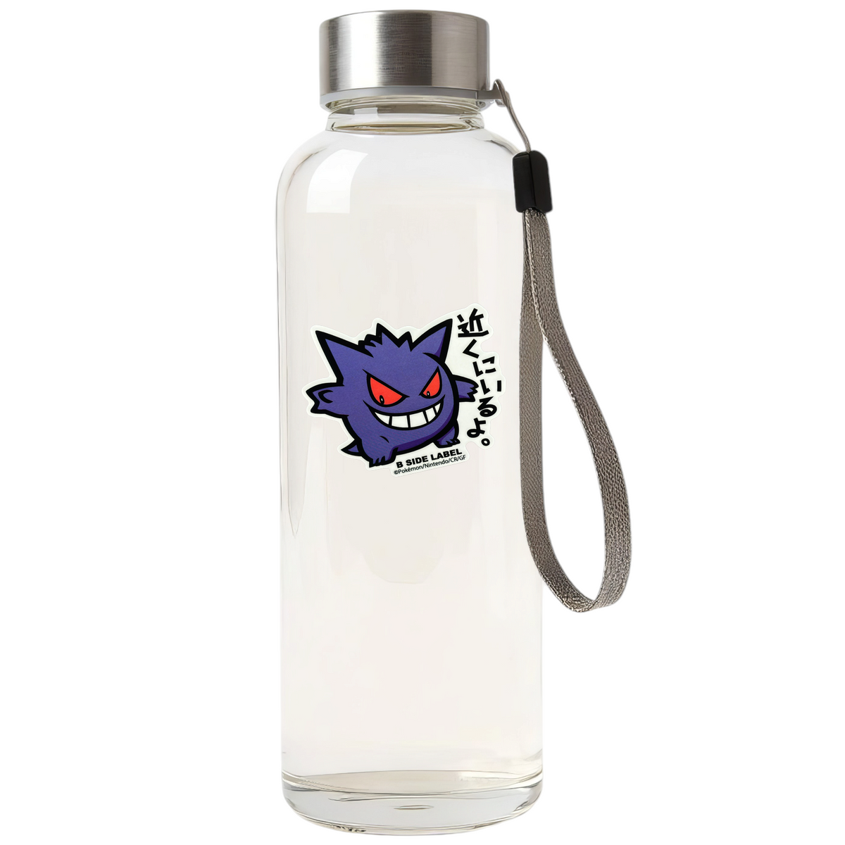 Pokémon Gengar ✦ B-Side Label Sticker — bottle scene using the Shopify PhotoRoom template and original photograph