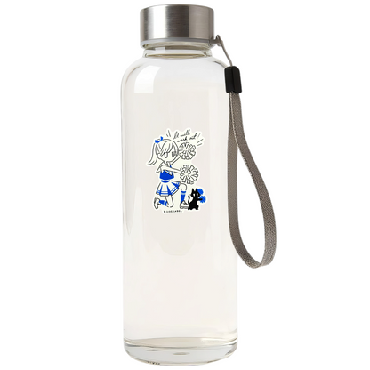 Cute Cheerleader & Kitten ✦ B-Side Label Sticker — bottle scene using the Shopify PhotoRoom template and original photograph