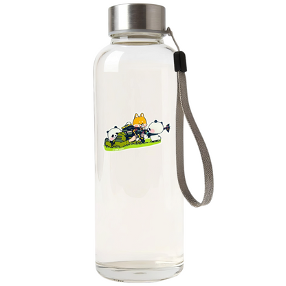 Pandas Fox Soldier Rifle ✦ B-Side Label Sticker — bottle scene using the Shopify PhotoRoom template and original photograph
