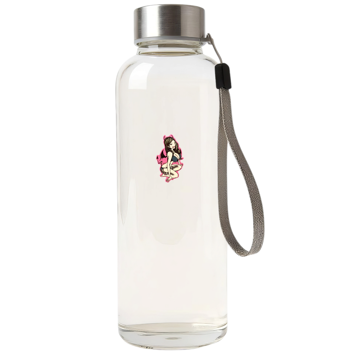 Angels and Demons (Demon) ✦ B-Side Label Sticker on a white bottle — Shopify Small template, original photograph