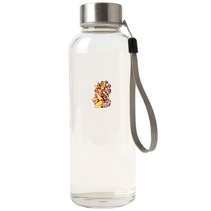 Pink Ribbon Raijin ✦ B-Side Label Sticker on a white bottle — Shopify Small template, original photograph