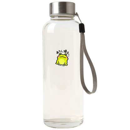 Cute Baby Frog ✦ B-Side Label Sticker on a white bottle — Shopify Small template, original photograph