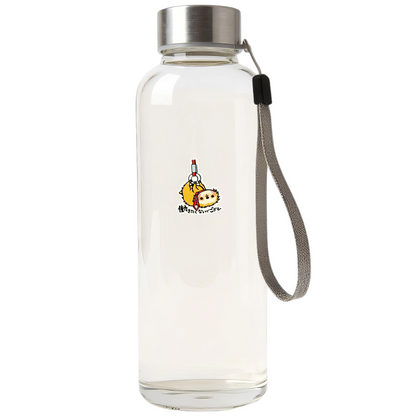 Office Sloth Hanging Around ✦ B-Side Label Sticker on a white bottle — Shopify Small template, original photograph