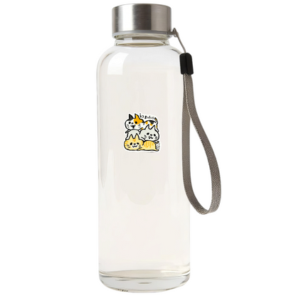Cute Kittens Stacked ✦ B-Side Label Sticker on a white bottle — Shopify Small template, original photograph