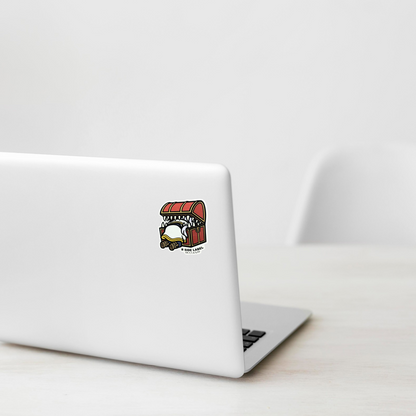 Frieren Beyond Journey's End Frieren & Mimic ✦ B-Side Label Sticker — laptop scene using the Shopify PhotoRoom template and original photograph