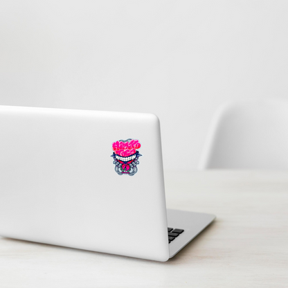 My Hero Academia Togarogo ✦ B-Side Label Sticker on a white laptop — Shopify template, original photograph