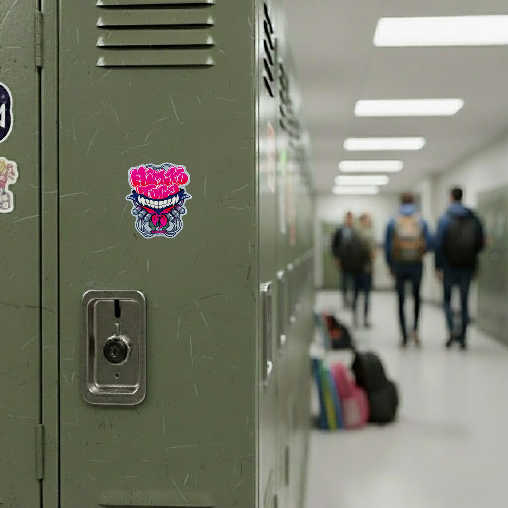 My Hero Academia Togarogo ✦ B-Side Label Sticker — locker scene using the Shopify PhotoRoom template and original photograph