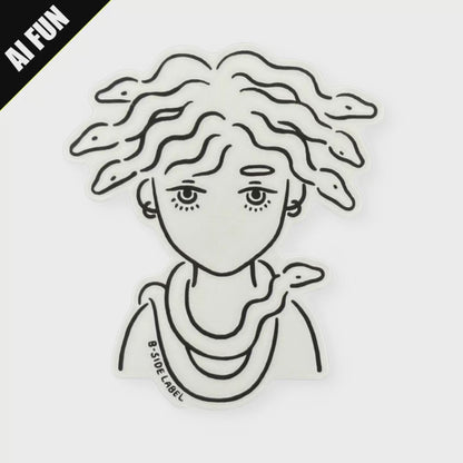 Medusa Black & White ✦ B-Side Label Sticker