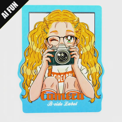 35mm Camera Girlie ✦ B-Side Label Sticker