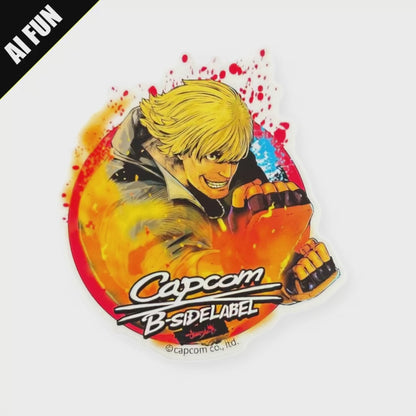 Street Fighter Ken Masters ✦ B-Side Label Sticker