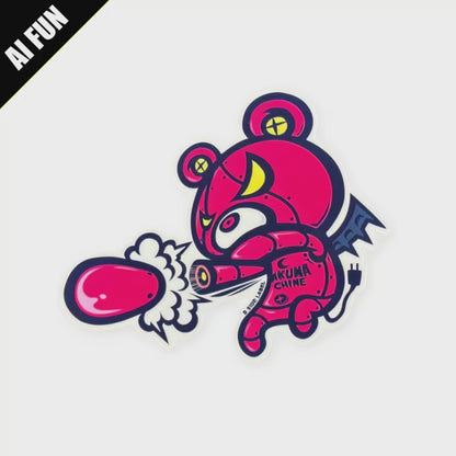 Winged Devil Bear ✦ B-Side Label Sticker