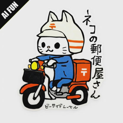 Mail Delivery Cat ✦ B-Side Label Sticker