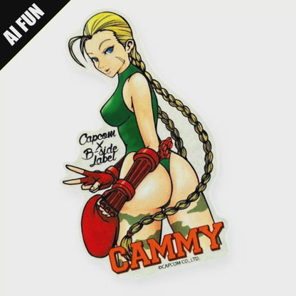 Street Fighter Cammy (Peace Pose) ✦ B-Side Label Sticker