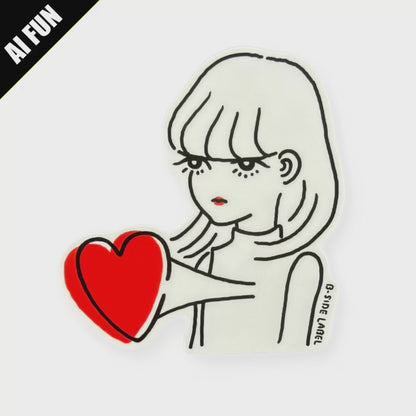 Big-Heart Girl ✦ B-Side Label Sticker