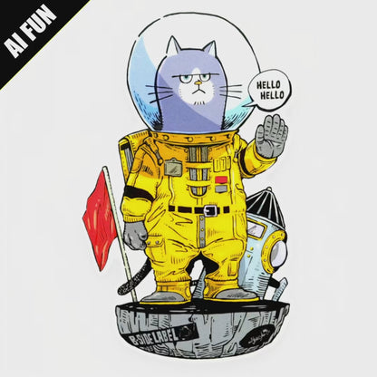 Space Cat Astronaut ✦ B-Side Label Sticker
