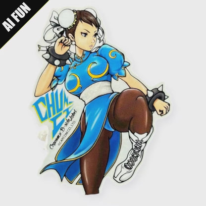 Street Fighter Chun-Li (Kick Pose) ✦ B-Side Label Sticker