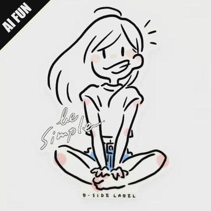 Simple Girlie ✦ B-Side Label Sticker
